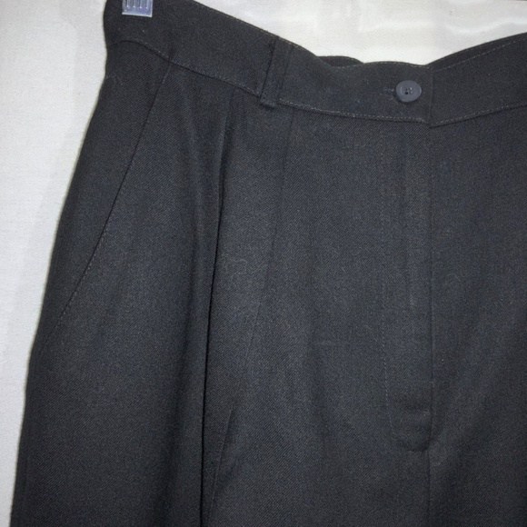 Talbots wool trousers Sz 10 high waist cuffed pleats pockets lined vintage - Picture 3 of 8